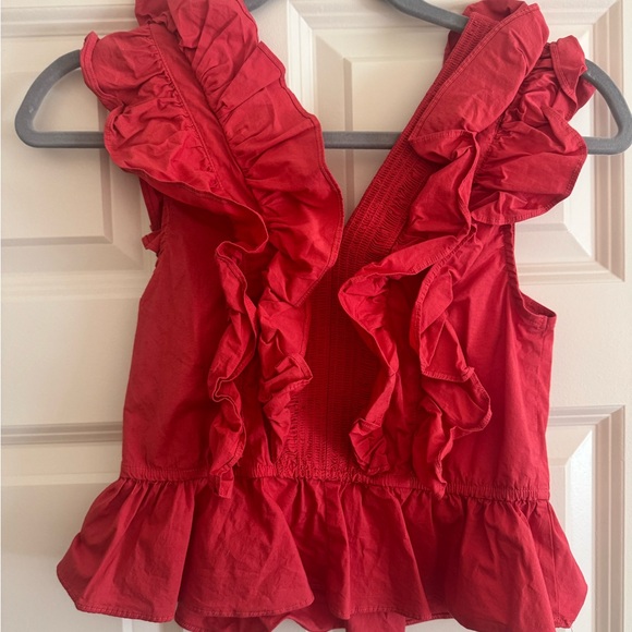 Red Ruffle Top - Picture 3 of 4